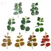 Fleurs décoratives Plante Artificielle Eucalyptus En Plastique Faux Feuilles Branche D'arbre Vert Pour Noël Mariage DIY Décor Arrangement De Fleurs Faux