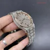 Full Ice Handmade DiamondsHerren-Armbanduhr, 2 Stein-Diamant-Edelstahluhren, beliebte Automatikuhr