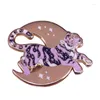 Broches beau tigre dur émail broches soleil lune étoiles femmes hommes revers Badges sac à dos collier mode bijoux cadeaux pour enfants