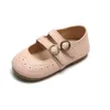 Baskets printemps été mignon princesse chaussures en cuir mode Ttied Mary Janes filles école boucle ronde enfants pour fille E06071 230317