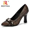 Dress Shoes ROYYNA Women Pumps Spring Autumn Plus Size 34-43 Fashion Elegant Pointed Toe Office Ladies High Heels Woman Trendy Shoes 230320