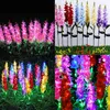 Simulering Violets Flowers Light LED Solar Lawn Lamp Vattentäta Flower Lights For Home Garden Landscape Decoration