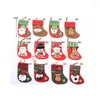 Decorazioni natalizie Smiry 1pc Drop Babbo Natale Orso Calza Festival Borse di stoffa per feste Artigianato Porta caramelle per bambini