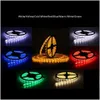 LED Şeritler 5V 12V 24V Light Strip TV Arka Işığı Su Geçirmez SMD 5050 5M 60LEDS/M Oda Yatak Odası Damla Teslimat Işıkları için Sıcak Beyaz RGB