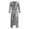 Giacche da donna Cutubly Cappotti eleganti Night Club Glitter Outwear Blazer Capispalla Donna Long Women Shiny Silver Paillettes Outfit Trend