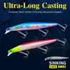 Fishing Hooks TSURINOYA Top Fishing Lure Sinking Minnow 140S DW92 140mm 26g Saltwater Black Bass Pike Long Casting Hard Baits Tungsten Weight 230317