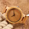 Wristwatches Handmade Nature Wood Engraved Skull Dial Design Men's Quartz Analog Wrist Watch Brown Soft Leather Band Timepiece Reloj