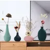 Jarrones Decoración nórdica para el hogar Florero de flores secas Mesa de decoración de sala de estar y accesorio. Cerámica Minimalista