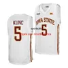 NCAA Basketball College Iowa State Cyclones 1 Izaiah Brockington Jerseys 11 Tyrese Hunter 22 Gabe Kalscheur 2 Caleb Grill 5 Aljaz