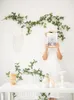 Dekorativa blommor Little Daisy Simulation Flower Vine vardagsrum Balkong Luft Konditionering Pipe Rattan Garden Decoration Home Decore