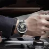 Relógios de luxo da marca de luxo Nesun Men's Sport Watches Moda Leather Mechanical Men Wrist assistir relógio casual à prova d'água