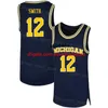 NCAA 농구 대학 울버린 3 Trey Burke Jersey 5 Jalen Rose 1 Charles Matthews 2 Poole 21 Franz Wagner Navy Blue Yellow