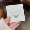 Pendant Necklaces 3D Lucky Little Zircon Angel's Wing Love Heart Mother's Day Necklace Crown Woman Girl Wedding Blessing Gift