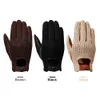 Gants de cyclisme automne hiver hommes laine tricoté peau de chèvre écran tactile gants locomotive mitaine voiture conduite en cuir véritable gants de moto 230317