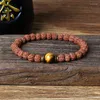 Strand Royal Green Tiger Eye Vajra Bodhi Bracciale originale Rudraksha Meditazione Donne Preghiera Gioielli Buddismo tibetano