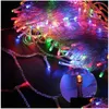 LED Strings Strings Işık 10m 20m 30m 50m 100m AC220V Noel Tatil Su Geçirmez Noel Işıkları 9 Renk Dekorasyon Lambası Bırak Teslimat DHW5H