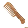 Brosses À Cheveux 1 Pc À La Main En Bois De Bois De Santal À Dents Larges Peigne En Bois Tête Naturelle Masr Peignes Soins En Gros Drop Delivery Produits Styli Dhmq1