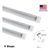 LED-Röhren, Röhrenlicht, 8 Fuß, V-Form, integrieren 4 Fuß, 5 Fuß, 6 Fuß, 8 Fuß, T8 Dual Cool Lighting Strip Fixture Drop Delivery Lights Bbs Dh9H7