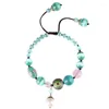 Bracelets de cheville mode multicolore perles breloques corde réglable perlée Emo bijoux goutte femmes filles Style ethnique cadeaux