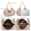 Evening Bags SC Natural Cowhide Casual Shoulder Women Large Slouchy Hobo Flap Pocket Soft Genuine Leather Female Crossbody Handbag Purse 230320