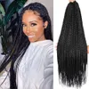 100% Synthétique Crochet Boîte De Cheveux Tresses Haute Température Fibre Ombre Couleur 3D Cubique Split Twist Cheveux