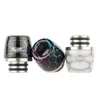Epoxidharz Rainbow SS Drip Tips Kit Set Wide Bore 810 510 Thread Snake Skin Grid Mushrooms Mouthpiece Mixed Color