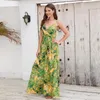 Lässige Kleider Damen Bohemian Print Kleid Frühling Sommer Mode Sexy V-Ausschnitt Sling