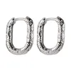 Brincos de argola Silvology 925 textura oval de prata esterlina para mulheres Irregular Matte Elegant Chic minimalista Jóias Presente