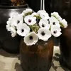 装飾的な花1PC特別な偽の花のクリアテクスチャフェイクレザー人工花柄の植物