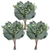 Decorative Flowers Mixed Eucalyptus Leaves Stems Bulk Artificial Oval Floral Vase Bouquets Wedding Greenery Decor