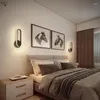 Wandlampen moderne minimalistische roterende ledlamp eenvoudig zwart wit licht decor salon slaapkamer trappen woonkamer achtergrond gangpad