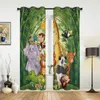 Rideau enfants rideaux pour salon chambre Animal enfants garçons fille forêt Zoo dessin animé Jungle fenêtre traitement drapé