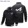 wangcai01 wangcai01メンズジャケット高品質のジャケットメンズウィンドブレイカージャケットアルパインF1チームフェルナンドアロンソプリントzipジャケットオータムカジュアルモーターシックトップ0320h23
