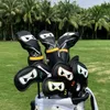 Andere golfproducten golfclub headcover set Aliennana Black Ninja Driver Head Cover Fairway Golf Headcvoer Hybird Blade Putter Mallet Putter Covers 230317