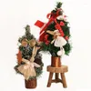 Decorazioni natalizie 1PC Mini albero Anno Decorazione desktop Piccolo pino Merry Home Mall Negozio Porta finestra J2