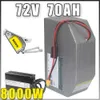 72V 150A 8000W Bomber Electric bike Frame Polygon Battery Pack avec chargeur 150A BMS 7A