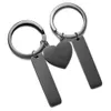 Key Rings Stainless Steel Puzzle chain Blank For Engrave Metal Broken Keart Chain Couple chains Wholesale 5pair 230320