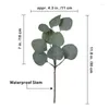 Decorative Flowers Mixed Eucalyptus Leaves Stems Bulk Artificial Oval Floral Vase Bouquets Wedding Greenery Decor