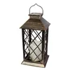 Party Decoration Led Solar Candle Light Retro Courtyard Lamp aangedreven Outdoor Portable Lantern Garden