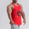 Heren tanktops Brand Gyms Cloing Mens Tanktop Bodybuilding Crossfit Cotton Mouwess V Sweatshirt Fitness Training Sportswear Men Tops Z0320