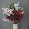 Dekorativa blommor One Silk Willow Leaf Branch Simulation Artificial Salix Tree Stem Autumn Greenery For Wedding Home Plants