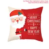 Decorações de Natal 45 cm Capa de almofada Navidad Merry for Home 2023 NOEL Cristmas Ornamentos do ano Presentes