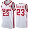 Houston Cougars 5 Javier Francis Jersey College 23 Terrance Arceneaux 34 Hakeem Olajuwon 44 Elvin Hayes 22 Clyde Drexler University Red White NCAA