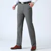 Herenbroek zwarte casual broek mannen rechte poot heren zomerbroek katoen kaki hoge taille broek jurk zakelijke vintage lichtgewicht 230320