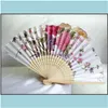 Party Favor Event Supplies Festive Home Garden 15Styles Vintage Bamboo Fancy Folding Fan Hand Flower Chines DHDI4 Drop Delivery DHDVR