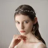 Headpieces O363 Contracted Snow Bride Headdress Annual Dinner With Silver Alloy Earrings Bridesmaid Dress Hair Accessories