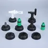 Watering Equipments 2x3/4 "Draad Plastic IBC Tank Tap tot 1/2" Tuinslang Connectieklep Switch Fittingen Quick