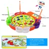 Party Games Crafts Electric Musical Rotating Fishing Toy Children Board Play Fish Game Outdoor Sports Educational Toys For Boys Girls 230320