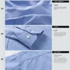 Men's Casual Shirts 100% Cotton Plaid Formal Dress Shirt Long Sleeve Male Shirt Oxford Textile Casual Loose Plus Size Mens Dressing Button Up Shirts 230320