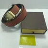 Mode luxe plaid vieille fleur rayé cuir ceinture designer hommes et femmes ceinture 3.8CM avec boîte